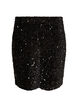 Short sequin skirt, Black, Packshot image number 1