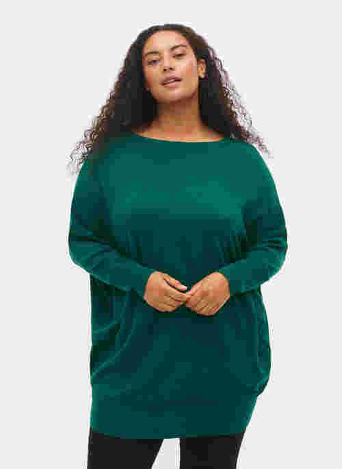 Knitted tunic in viscose blend