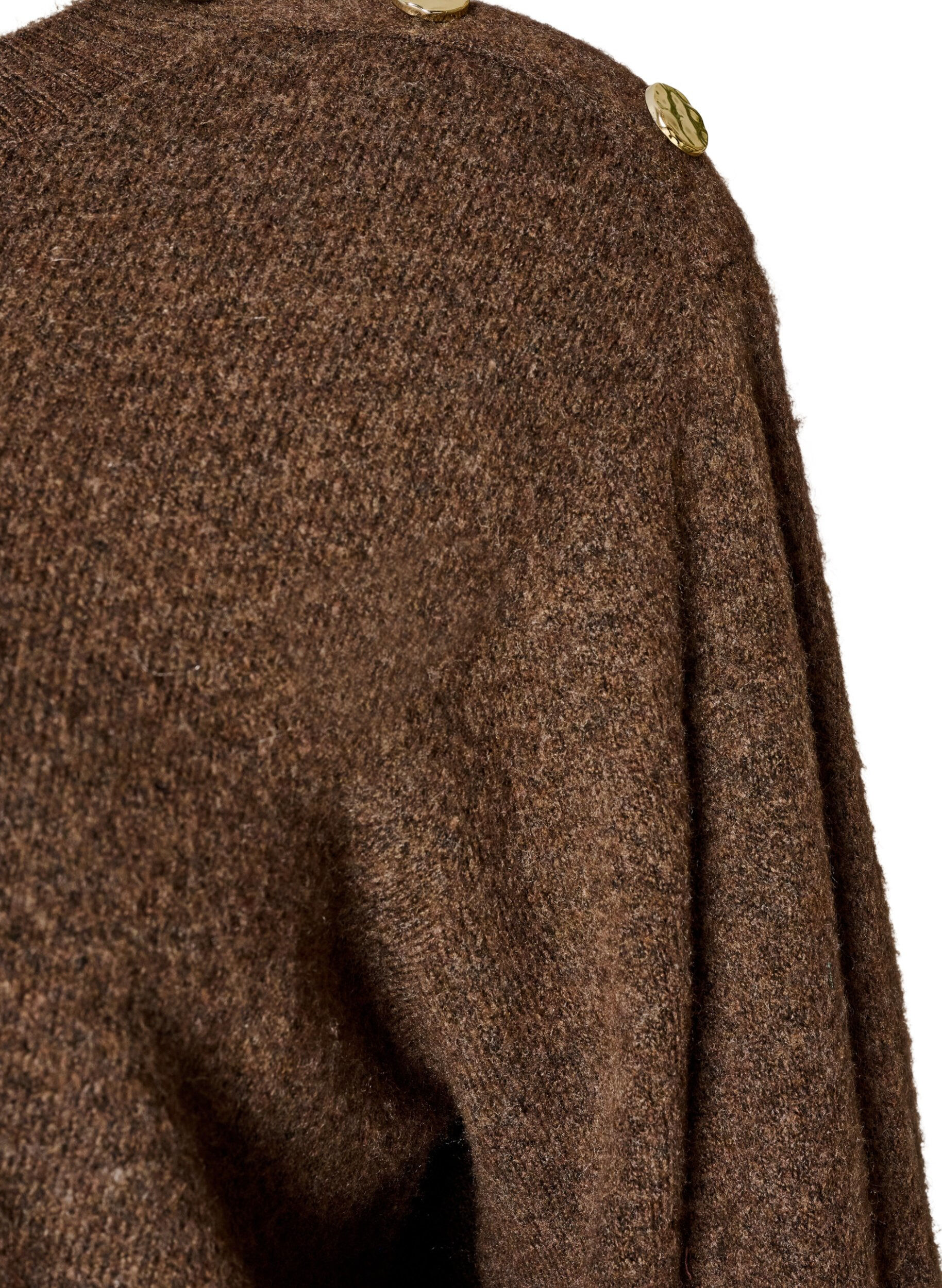 ZizzifashionKnit blouse with button detail, Brown, Packshot image number 2