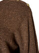 Knit blouse with button detail, Brown, Packshot image number 2