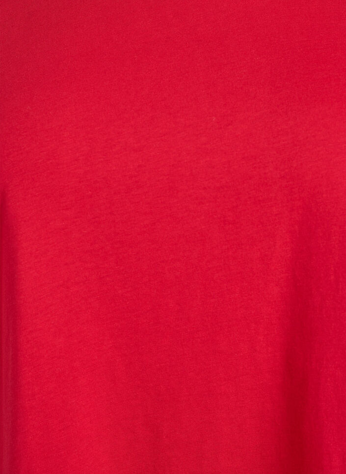 Short-sleeved cotton blend t-shirt, Red, Packshot image number 2