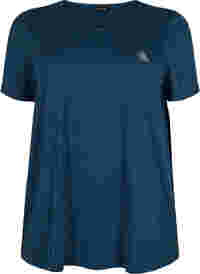 Melange training t-shirt with round neck