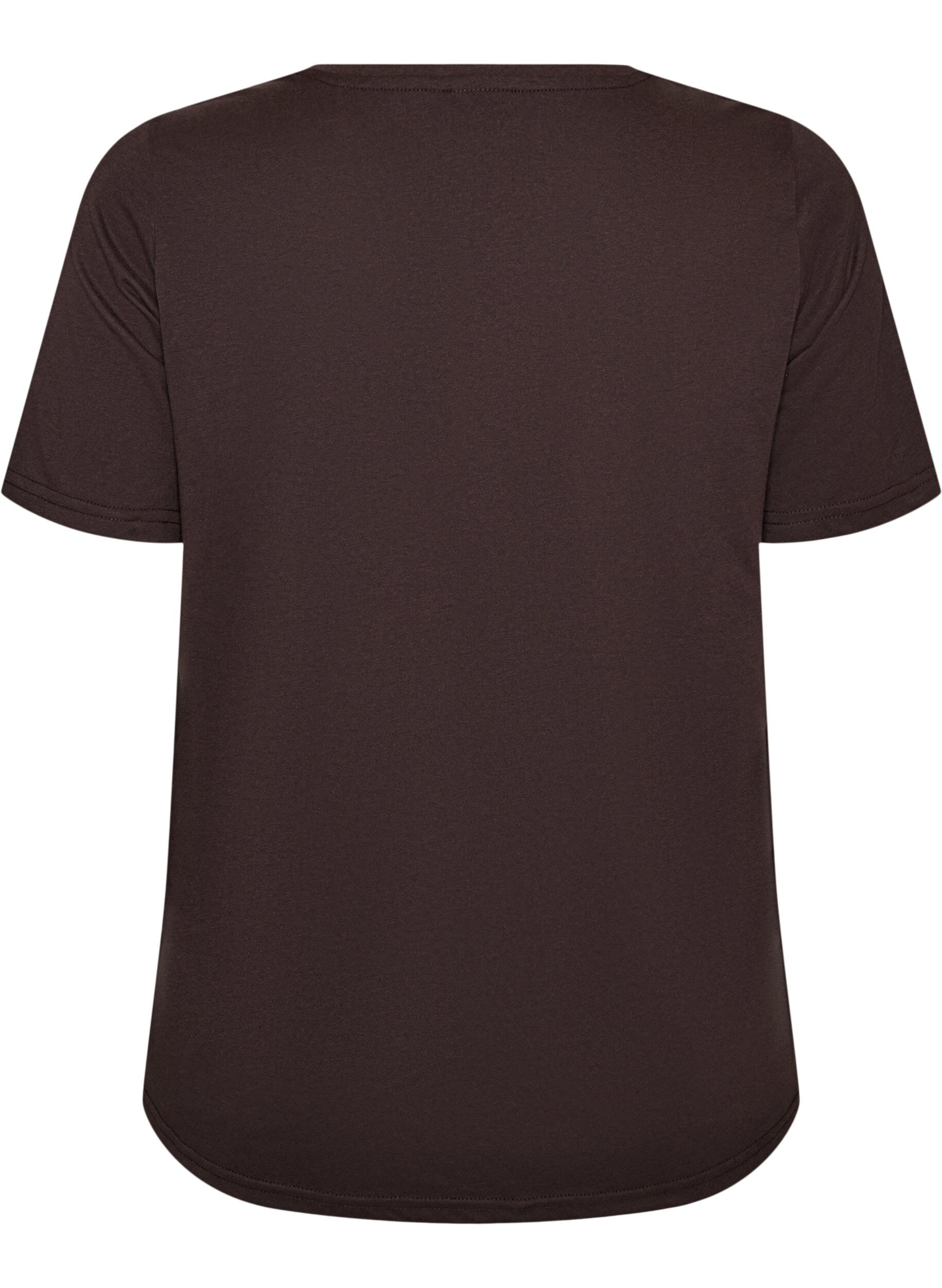 ZizzifashionT-shirt with motif, Brown, Packshot image number 1