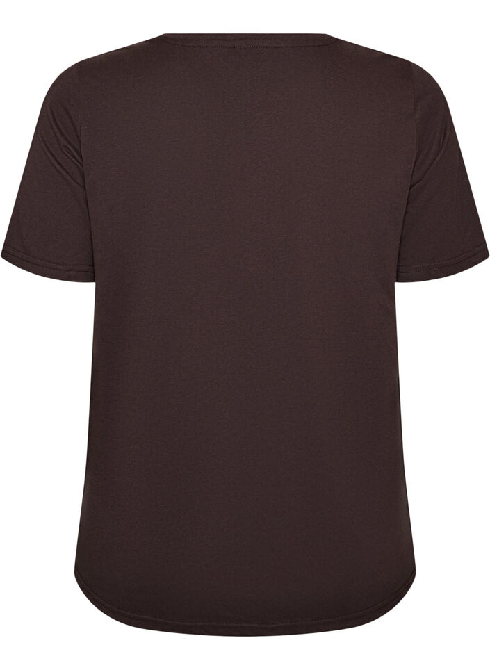 T-shirt with motif, Brown, Packshot image number 1