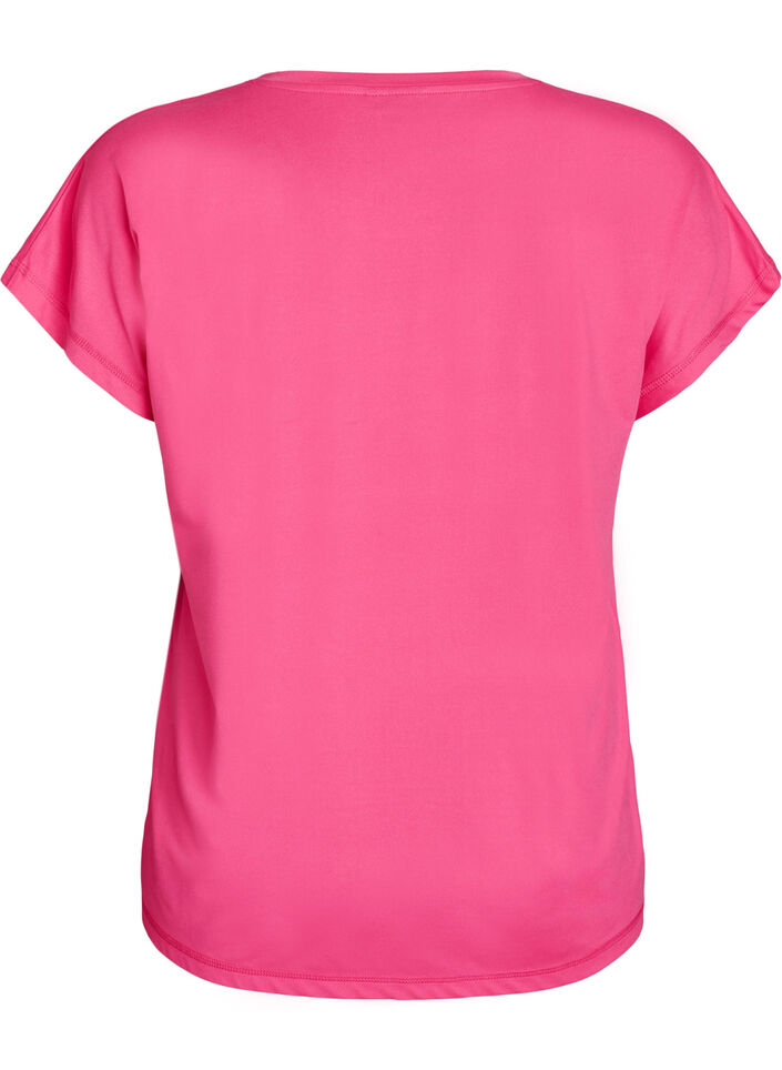 Solid-coloured training T-shirt, Pink, Packshot image number 1