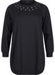 Sweat tunic with metal details, Black, Packshot image number 0