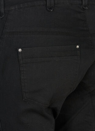 Slim fit capri jeans with pockets, Black, Packshot image number 3