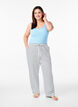 Loose night trousers with stripes, White, Model image number 0