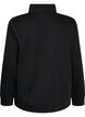 Sweatshirt with high collar and zipper, Black, Packshot image number 1