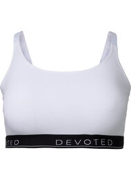 Cotton bra with adjustable straps, B. White/Upper Font, Packshot