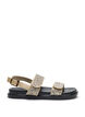 Wide fit - Glitter sandal with Velcro closure, Gold, Packshot image number 0