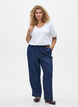 Straight fit jeans with elasticated waistband, Blue, Model image number 0