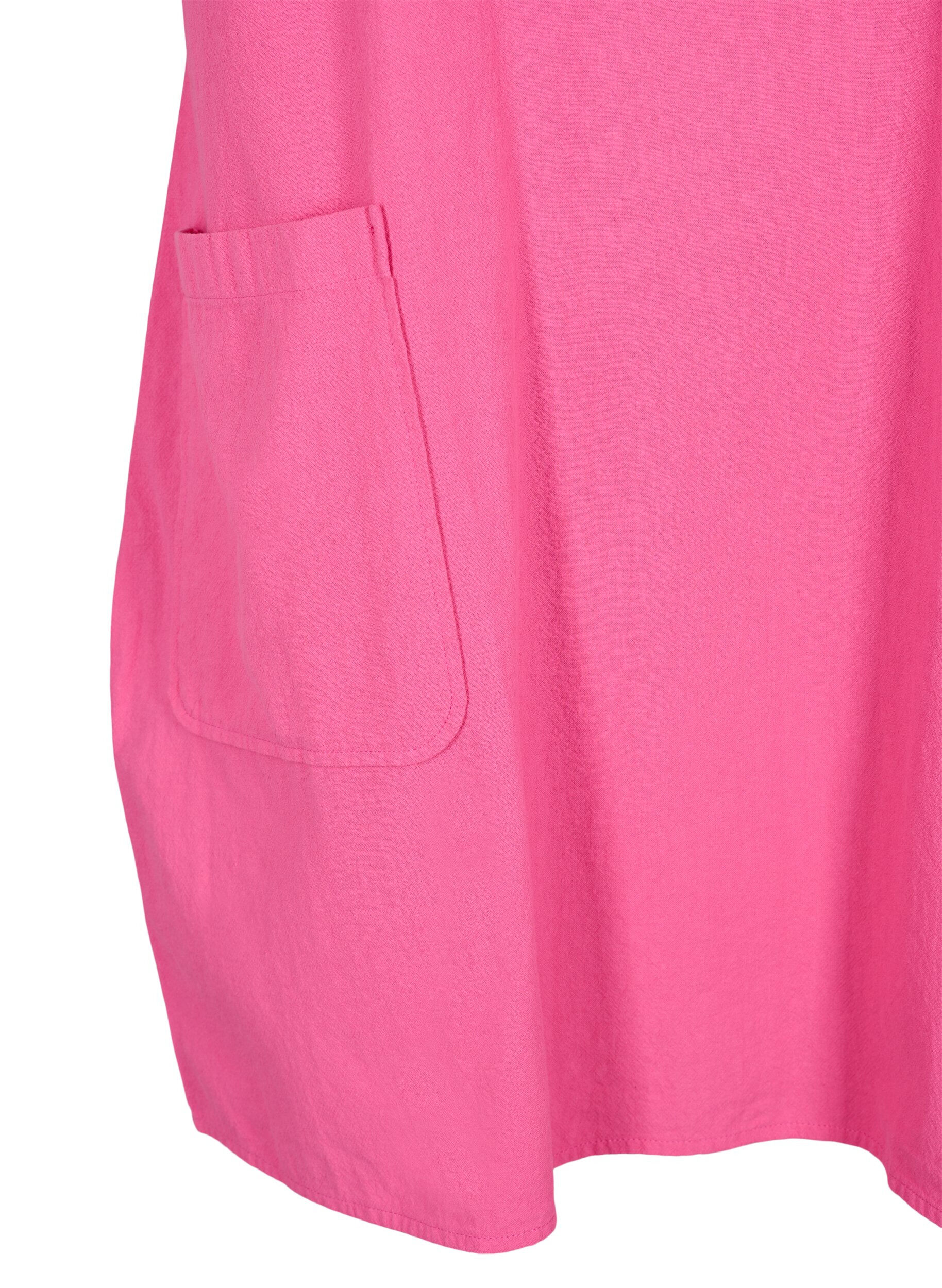 Zizzifashion FLASH - Short sleeved tunic in cotton, Raspberry Rose, Packshot image number 3