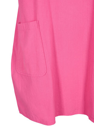 FLASH - Short sleeved tunic in cotton, Raspberry Rose, Packshot image number 3