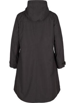 Waterproof jacket with detachable hood, Black, Packshot image number 1