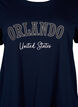 Cotton T-shirt with text, Navy B. Orlando, Packshot image number 2
