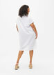 Long shirt in cotton blend with linen, White, Model image number 1