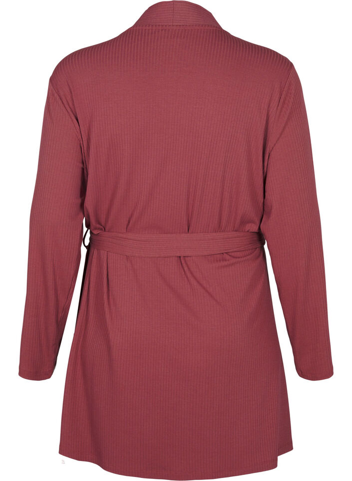 Dressing gown with tie belt, Rose Brown, Packshot image number 1