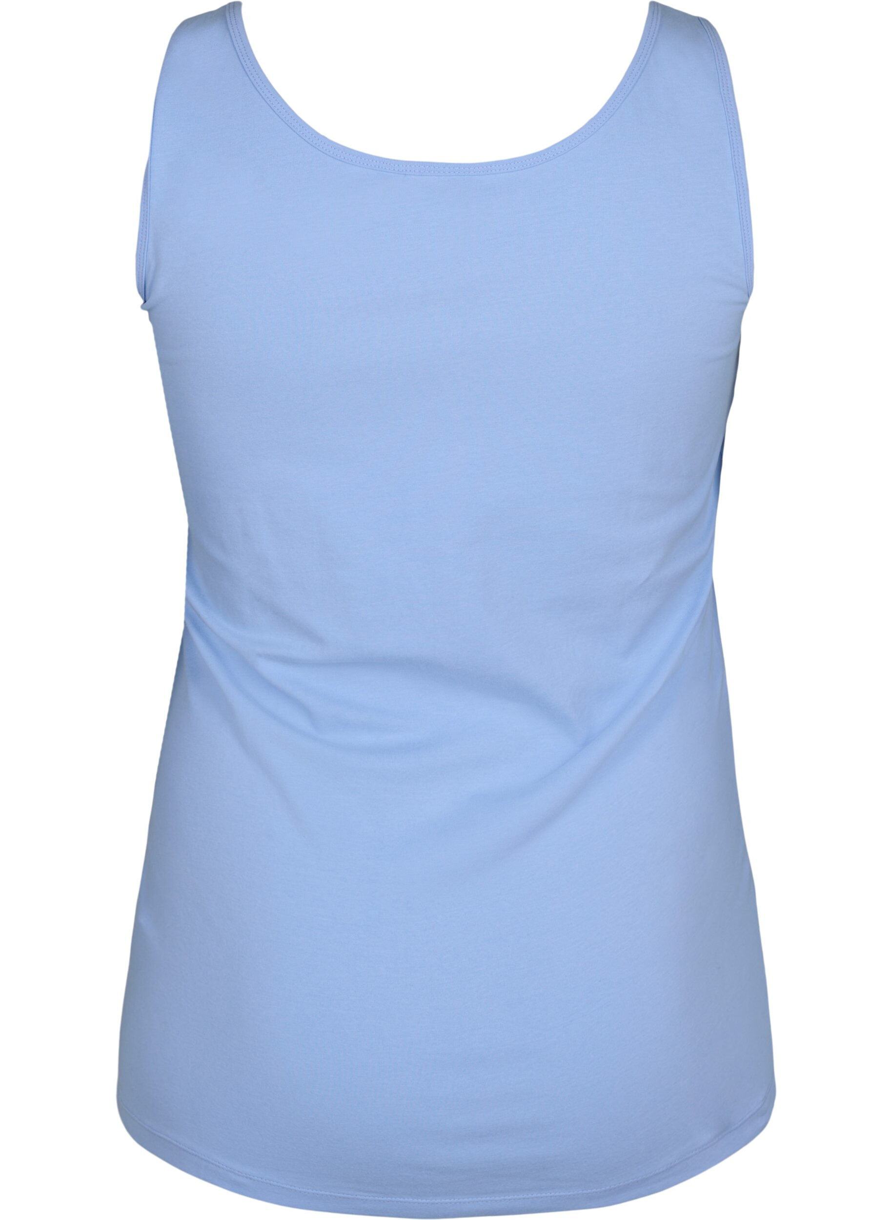 Zizzifashion Cotton basic top, Light Blue, Packshot image number 1