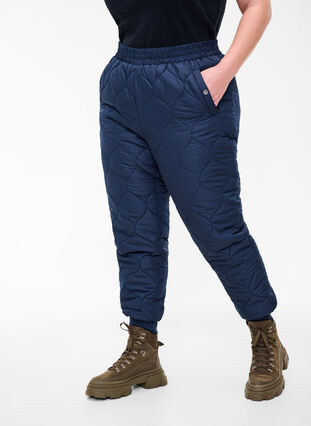 Quilted thermal trousers, Navy Blazer, Model image number 2