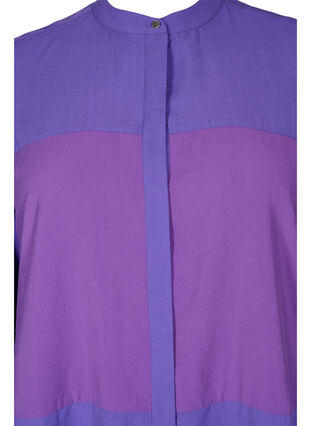 Long colour-block shirt, Purple Block, Packshot image number 2