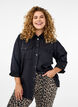 Denim shirt with chest pockets, Black, Model image number 0