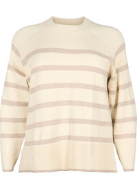 Viscose blend pullover with side slit	