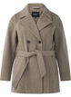Short wool jacket with belt, Desert Taupe Mel., Packshot image number 0