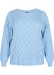 Pullover with hole pattern and boat neck	, Blue Bell, Packshot image number 0