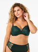 Moulded bra with embroidery, Green, Model image number 0