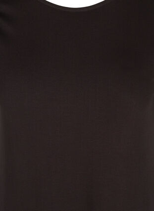 Short sleeved viscose dress with tie detail, Black, Packshot image number 2