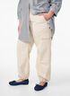 High-waisted cargo trousers, Beige, Model image number 2