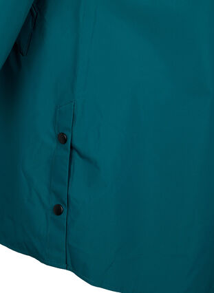 Raincoat with pockets and hood, Deep Teal, Packshot image number 4
