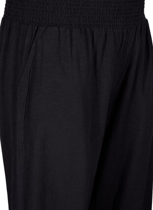 Smock pants with linen, Black, Packshot image number 2