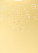 Organic cotton T-shirt with eyelet embroidery, Yellow, Packshot image number 2