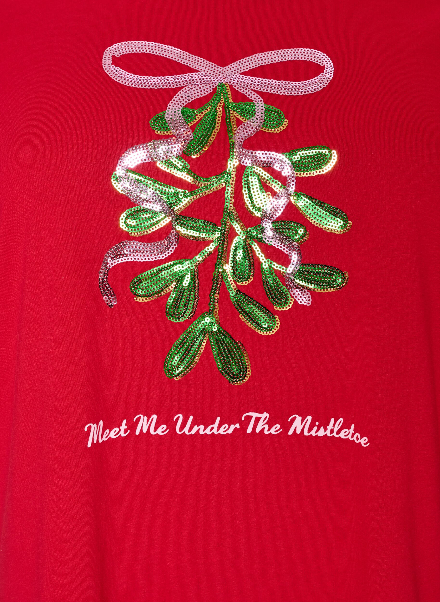 ZizzifashionChristmas t-shirt in organic cotton, Red, Packshot image number 2