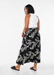 Viscose maxi skirt with smocking, Black, Model image number 1