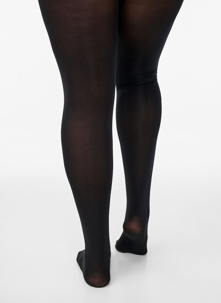 2-pack tights in 100 denier, Black, Packshot image number 2