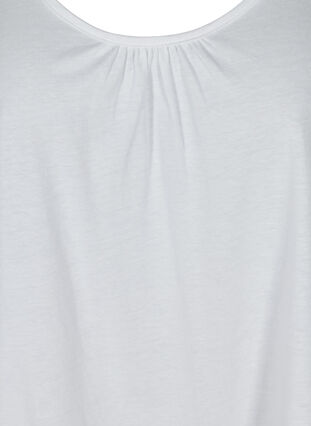 Top with a round neck and A-line, Bright White, Packshot image number 2