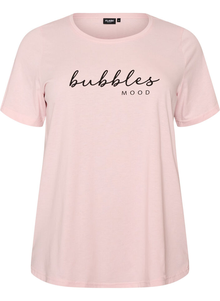 T-shirt with motif, Pink, Packshot image number 0