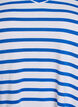 Striped T-shirt with V-neck, Blue, Packshot image number 2