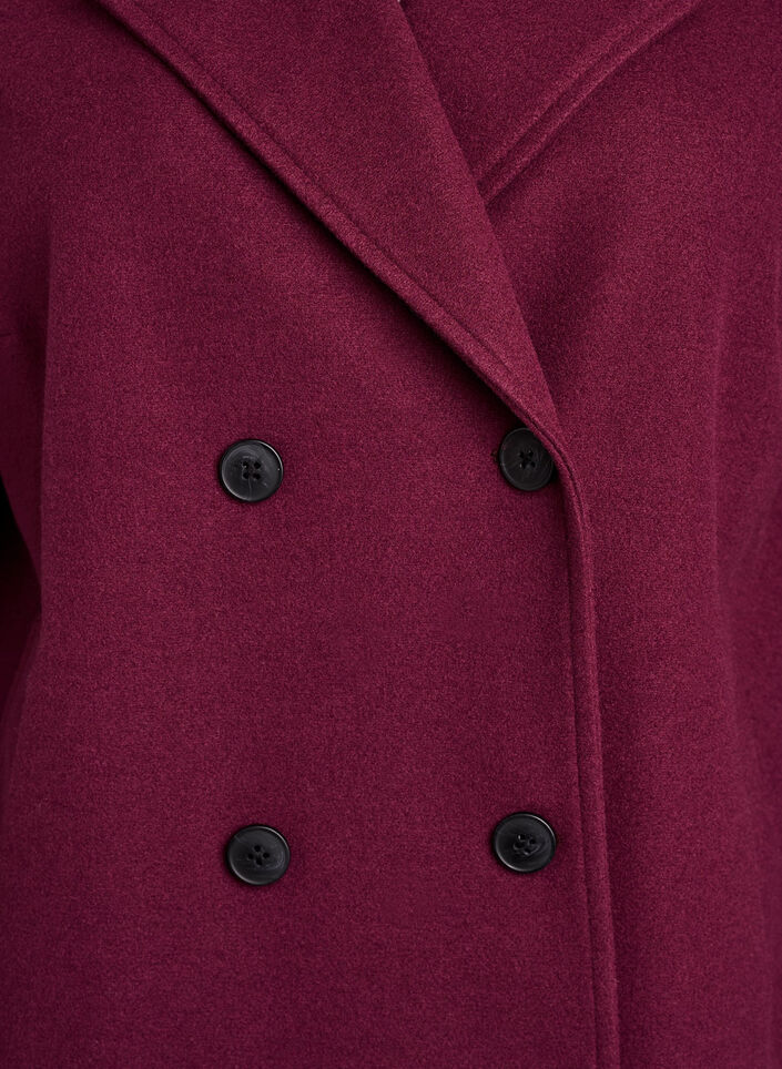 Short coat with double-breasted button closure, Red, Packshot image number 2