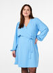 Short wrap dress with tie belt, Light Blue, Model image number 0