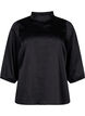 Top with 3/4 sleeves and mandarin collar, Black, Packshot image number 0