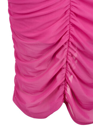 Tight-fitting dress with drapings, Fuchsia Red, Packshot image number 3