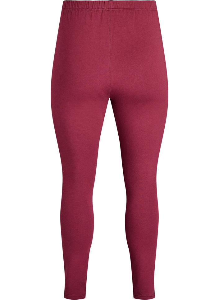 Cotton leggings with lining, Dark Bordeaux, Packshot image number 1