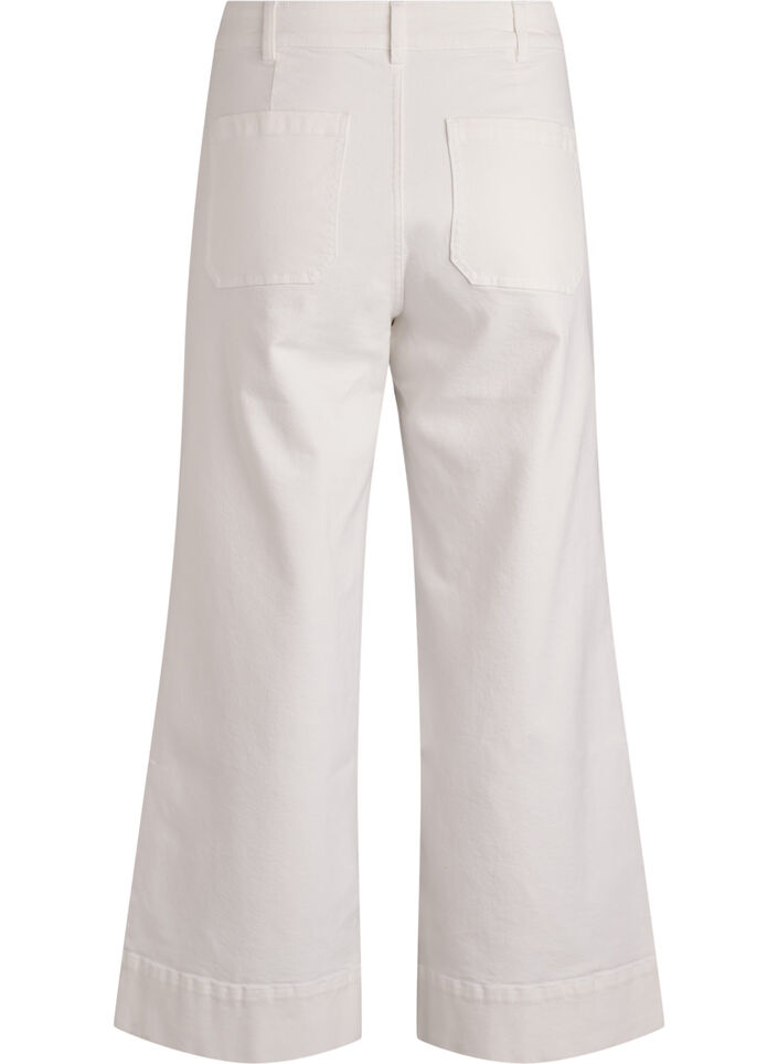Myra high-waist wide fit jeans, White, Packshot image number 1