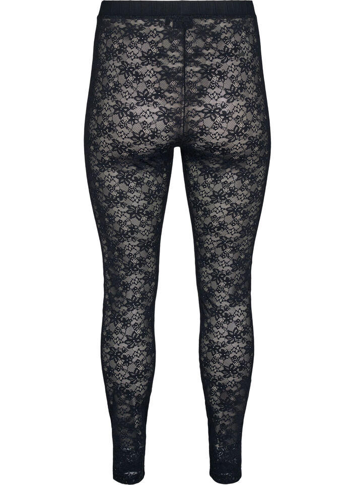 Lace leggings, Black, Packshot image number 1