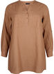 Cotton tunic with 3/4 sleeves, Coca Mocha, Packshot image number 0
