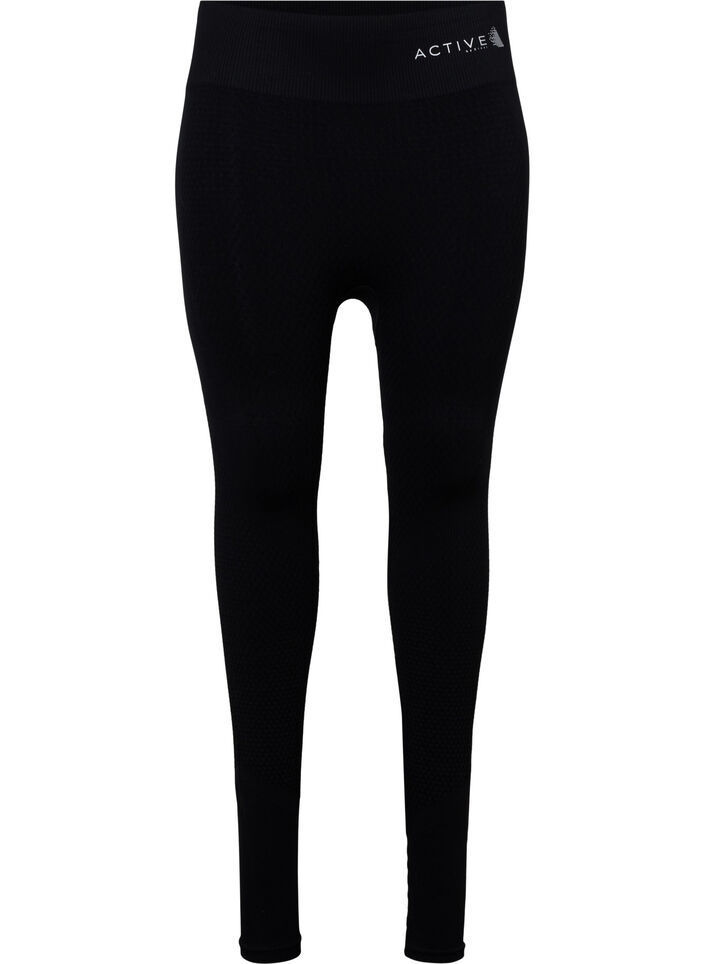Seamless training leggings with structure - Black - Sz. 42-60